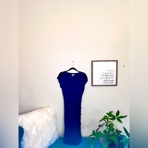 Blue Comfortable MIDI Dress